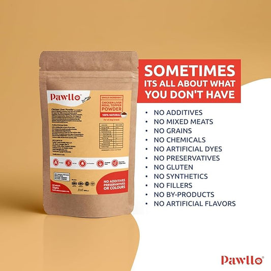 50GM- Pack 1 | Chicken Liver Meal Topper for Dogs & Cats | Natural Pet Supplement | Multivitamin Rich | Supports Joint, Gut, Skin & Heart Health | All Breeds & Life Stages | High Protein Powder