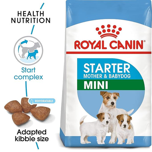 Royal Canin Mini Starter, Mother & Babdog Food, 1 Kg, Dry Food, Supports Complex Natural Defence & digestive health, Provides Gestation/Lactation Support, Supports Easy rehydration