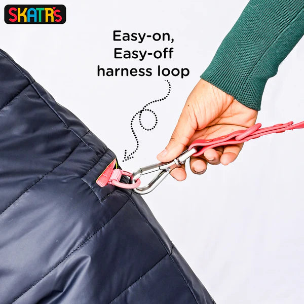 Skatrs Midnight Blue Puffer Reversible Jacket for Dogs and Cats