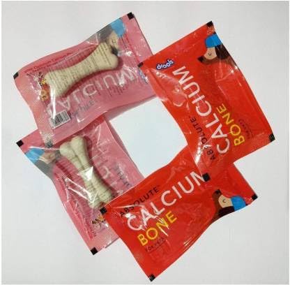 Drools Calcium Sausage Dog -Jar, 18pcs Pack of 3 Combo 3pouch Bone Free Chicken 2 kg (3x0.67 kg) Wet Adult Dog Food