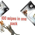 Orignal Petaholic Pet Wipe for Dog,Cat & Pets/Pet Grooming/Dry Bath Dog Wipes/Cat Wipes/Enriched with Aloe Vera Natural Extracts Scent | 100 Wet Wipes for Dogs & Cats (Pack of 1)