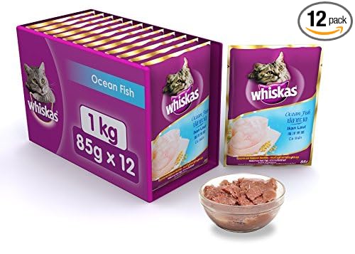 Whiskas Wet Meal (Adult - Cat Food) Ocean Fish, 1.02 kg (85 g X 12 Pouch's)