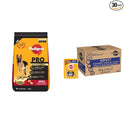 Pedigree PRO Expert Nutrition Dry Food (18 Months Onwards), 20kg Pack& Wet Food for Adult Dogs, 30 Pouches (30 X 70 g)