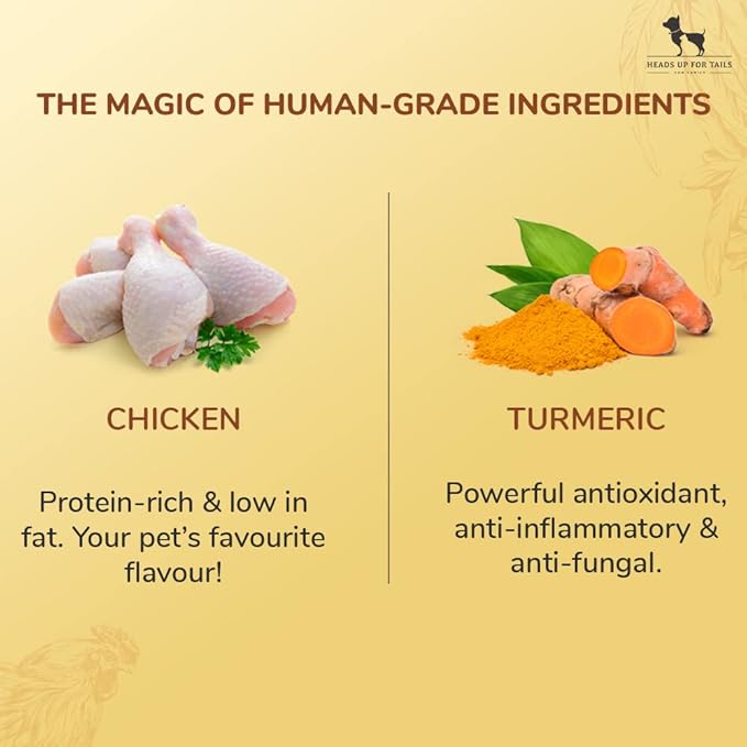 Heads Up For Tails Sara'S Doggie Treats Chicken Jerky,Non Veg Treats For Dogs - 70 G Each (Pack Of 2),Adult,Dry