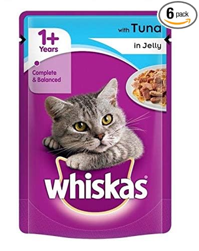 Whiskas Wet Cat Food, Tuna in Jelly, 85 g [Pack of 6]