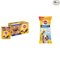 Pedigree Adult Wet Dog Food, Chicken & Liver Chunks in Gravy, 70 g (Pack of 15) & Pedigree Dentastix Medium Breed (10-25 kg) Oral Care Dog Treat (Chew Sticks) (7 Sticks) 180g Weekly Pack