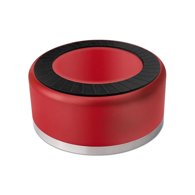 Zigly Double Walled Dog Bowl – 2000 ml, Red | Insulated Food Bowl for Dog | Anti-Skid Base | Large Size Dog Bowl for Food & Water