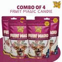 Fruit Magic Veg Treats for Dogs | Vitamin C, Calcium Enriched | Gluten Free | Mix Fruit, Strawberry, Blueberry & Banana Flavour, 125 gm (Candies Shape) (Pack of 4)