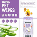 Vanilla Pet Wipes for Dogs & Cats | 5-in-1 Aloe Vera, Oat Extract & Vitamin E Grooming Wipes | Soft Cleaning Wipes for Paws, Face, Ears & Coat | Hypoallergenic Daily Hygiene Wipes