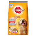Pedigree Adult Dry Dog Food, (High Protein Variant) Chicken, Egg & Rice, 3kg Pack & Adult Wet Dog Food, Chicken & Liver Chunks in Gravy, 70 g (Pack of 15)