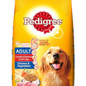 Pedigree Adult Wet Dog Food, Chicken & Liver Chunks in Gravy, 70 g (Pack of 15) & Adult Dry Dog Food, Meat & Rice, 3kg Pack & Adult Dry Dog Food, Chicken & Vegetables, 3kg Pack