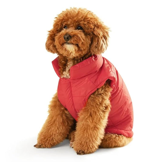 Zigly Lifestyle Reversible Ambergini Puffer Dog Jacket-L-(47cm)| Warm Winter Dog Coat