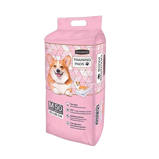 Goodies Training Pads for Dogs Super Absorbent 45x60cm (Medium, 50pcs) Pack of 1 Sold by DogsNCats