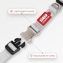 Zigly Lifestyle Classic Adjustable Dog Collar Belt For Small Medium Large Dogs Neck Collar For Pets - Large (Silver),Nylon,67X2.5 Cm