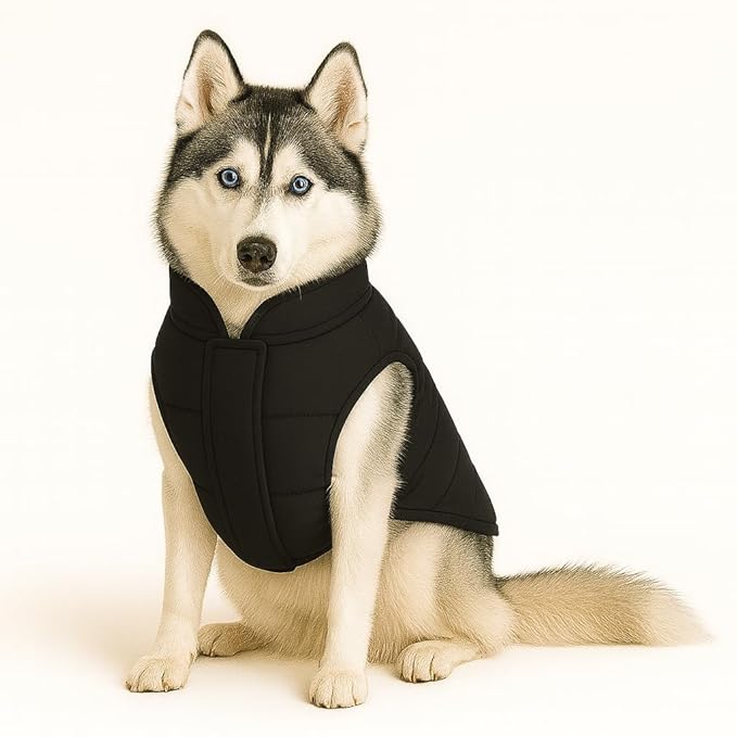 Zigly Lifestyle Trail Buddy Dog Jacket Black| Lightweight, Water-Resistant & Windproof Dog Coat - 2XL