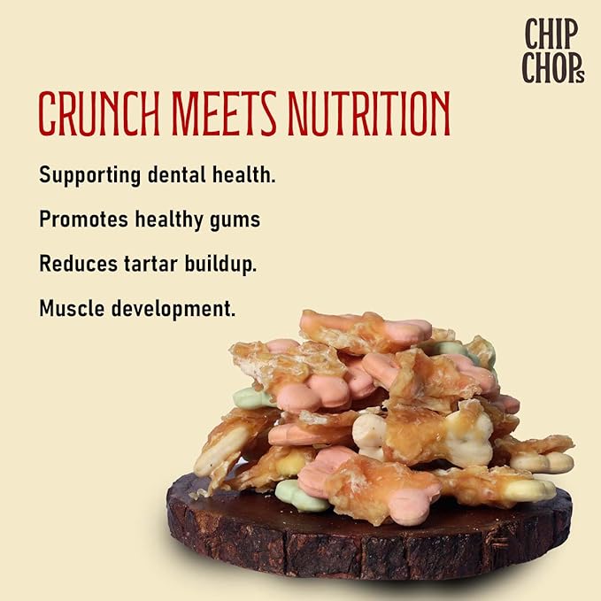 Chip Chops Dog Treat,Highly Nutritional & Digestible, Suitable for All Dog Breeds, Easy to Digest, No Artificial Flavors Added (Biscuits Twined with Chicken-250g)