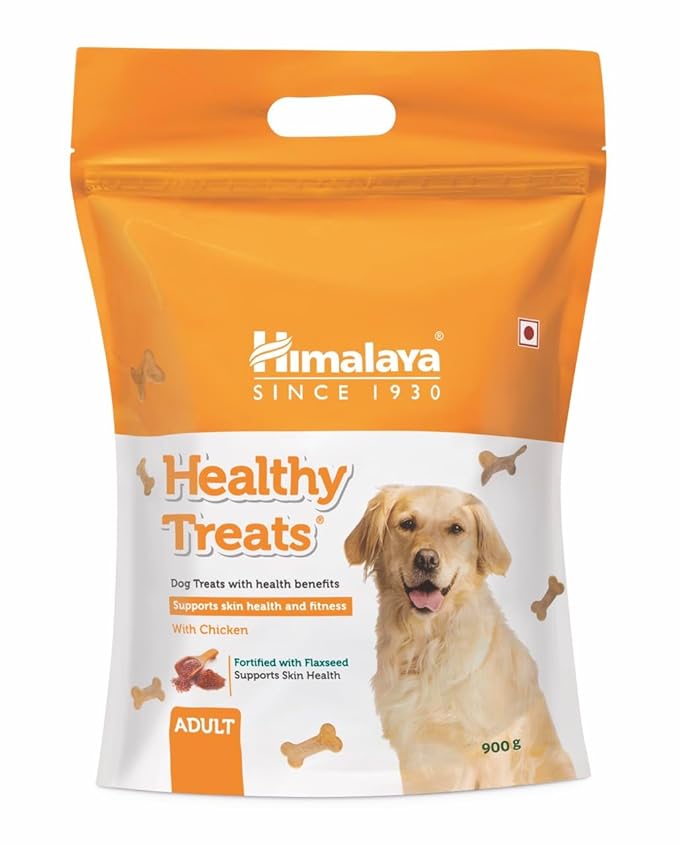 Himalaya Healthy Dog Biscuit Treats for Adult Dog with Chicken, 900g I Improves Skin Health I Active Life | Training & Rewards