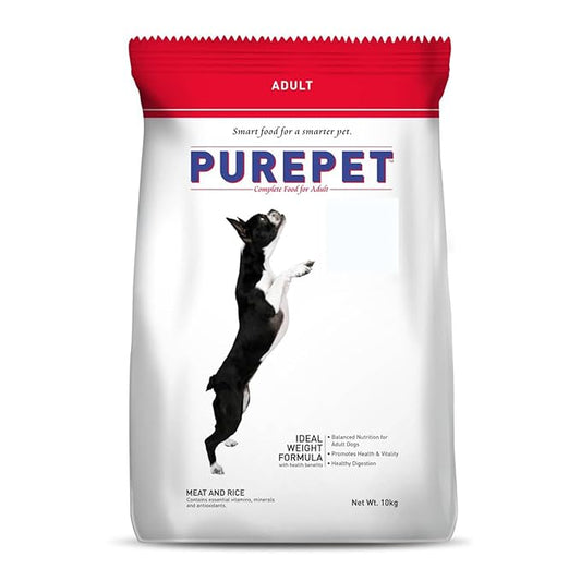 PUREPET Adult Dry Dog Food (Meat Flavor) - 10 kg Bag