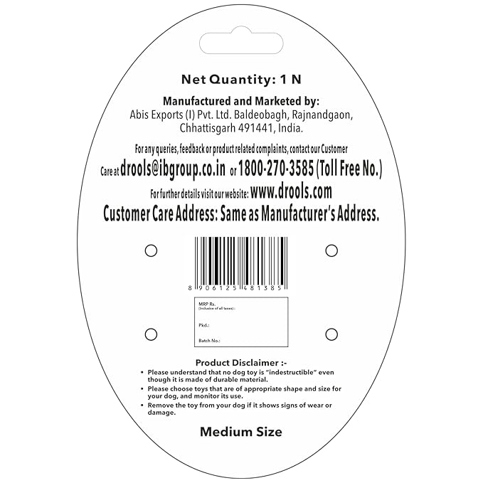 Drools Puppy Wet Dog Food, Real Chicken and Chicken Liver Chunks in Gravy, 24 Pouches (24 x 150g)&Drools Non-Toxic Rubber Dog Chew Bone Toy, Puppy/Dog Teething Toy (Medium) - 5 inches, Red