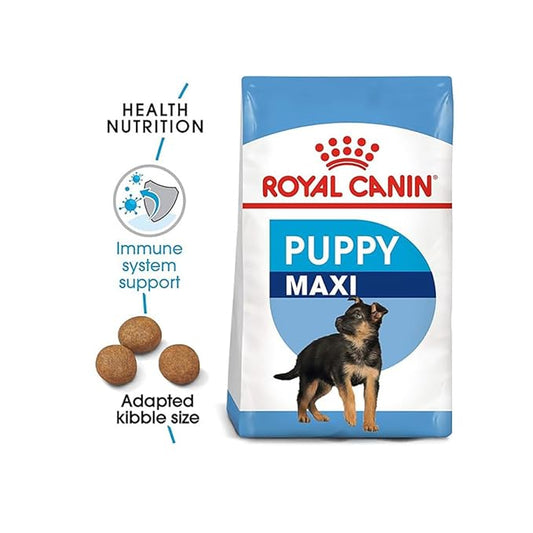 Royal Canin Maxi Puppy Food, 4 Kg, Dry Food, Supports Immune System & digestive health, Provides Long growth, moderate energy