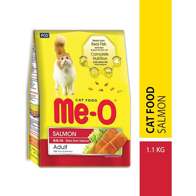 Me-O Adult Dry Cat Food Salmon Flavor,1.1 Kg
