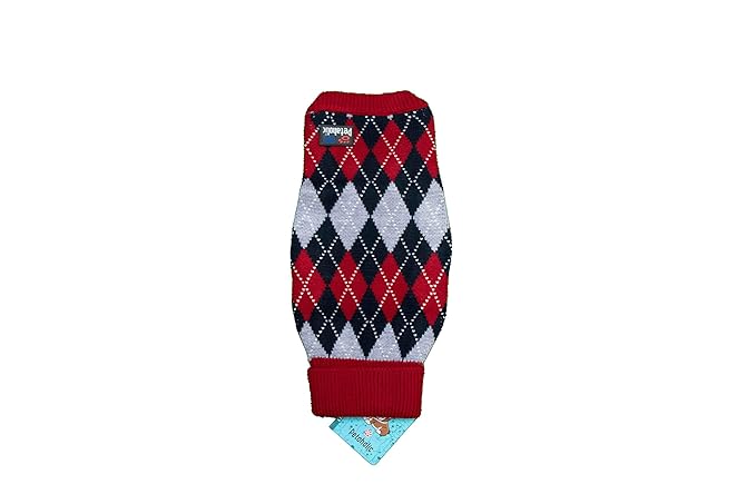 Petaholic Printed Sweaters for Dogs | Winter Wear Premium Pets Clothing | Pet Sweater | Streachable Sweaters for Medium Dog, (Red & Blue), (XL)Petaholic Printed Sweaters for Dogs | Winter Wear Premium Pets Clothing | Pet Sweater