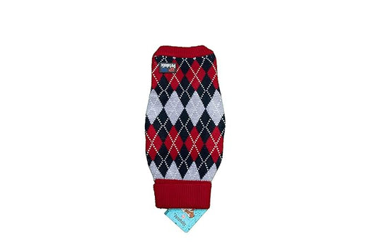 Petaholic Printed Sweaters for Dogs | Winter Wear Premium Pets Clothing | Pet Sweater | Streachable Sweaters for Medium Dog, (Red & Blue), (XL)Petaholic Printed Sweaters for Dogs | Winter Wear Premium Pets Clothing | Pet Sweater