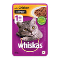 Whiskas Adult (+1 Year) Wet Cat Food, Tuna In Jelly, 24 Pouches (24 X 85G) & Chicken In Gravy, 24 Pouches (24 X 85G), 1 Count
