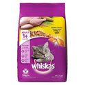 Whiskas Adult (+1 Year) Dry Cat Food, Chicken Flavour, 1.2kg Pack and Adult (+1 Year) Dry Cat Food, Ocean Fish Flavour, 1.2kg Pack