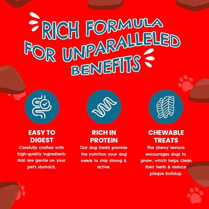 Liver Jerky - 100gms | High-Protein | Real Chicken Meat | Soft Chew Treats for Dogs & Puppies | Supports Dental Health | Dogs of All Breeds