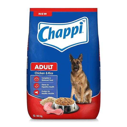 CHAPPI Adult Dry Dog Food: Chicken &amp; Rice Formula (20 kg Tin)