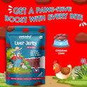 Liver Jerky - 100gms | High-Protein | Real Chicken Meat | Soft Chew Treats for Dogs & Puppies | Supports Dental Health | Dogs of All Breeds
