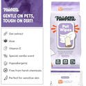 Vanilla Pet Wipes for Dogs & Cats | 5-in-1 Aloe Vera, Oat Extract & Vitamin E Grooming Wipes | Soft Cleaning Wipes for Paws, Face, Ears & Coat | Hypoallergenic Daily Hygiene Wipes