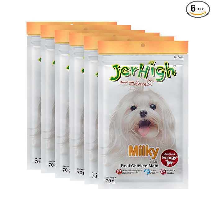 JerHigh Milk Stix Stick Treat for All Life Stages Dog (70 g) - Pack of 6