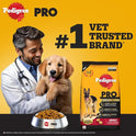 Pedigree PRO Adult Large Breed, 20 kg Dry Dog Food, Vet Trusted Brand, Expert Nutrition, Quality Protein, 33% More Nutrients (18 Months Onwards)