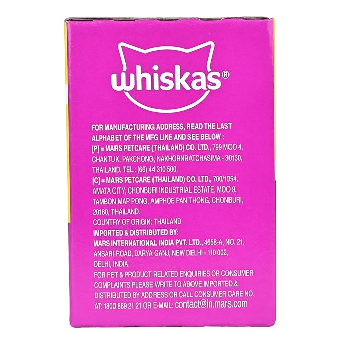 Whiskas Wet Food for Kittens (2-12 Months), Chicken in Gravy Flavour, 1.12 kg (80g x 14 Pouches)