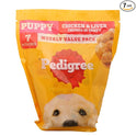 Pedigree Puppy Dog - Food Chicken & Liver Chunks in Gravy Weekly Value Pack, 490 gm Pack