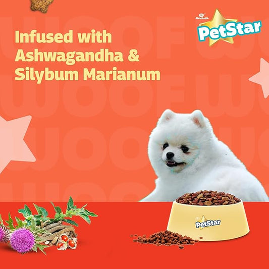 Mankind Petstar Puppy Dry Dog Food (High Protein) Chicken & Wheat Flavor, 10kg | Improves Muscle & Strength, Supports Immunity, Protects Liver & Kidney