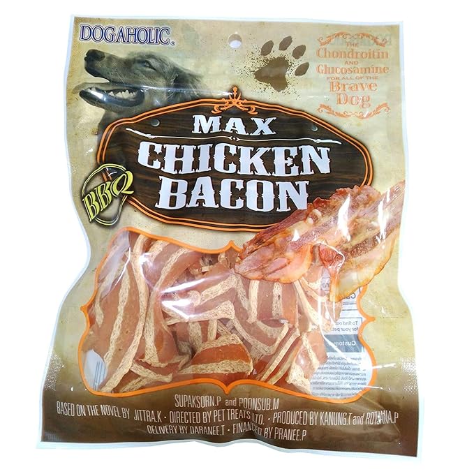 Dogaholic Snacks Combo Pack – Smoked Noodles & Chicken Bacon Strips for Dogs | Low Fat, Easy-to-Digest, Natural Ingredients with Vitamin E | 260g