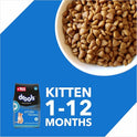 Drools Kitten(1-12 months) Dry Cat Food, Ocean Fish - 4kg (3kg + 1kg Free Food Inside)
