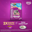 Whiskas Junior Mother Cat & Kitten (2-12 Months) Dry Cat Food, Ocean Fish Flavour, 450 g, Contains 41 Essential Nutrients, Complete & Balanced Nutrition for Mother Cats & Kittens (Pack of 2)