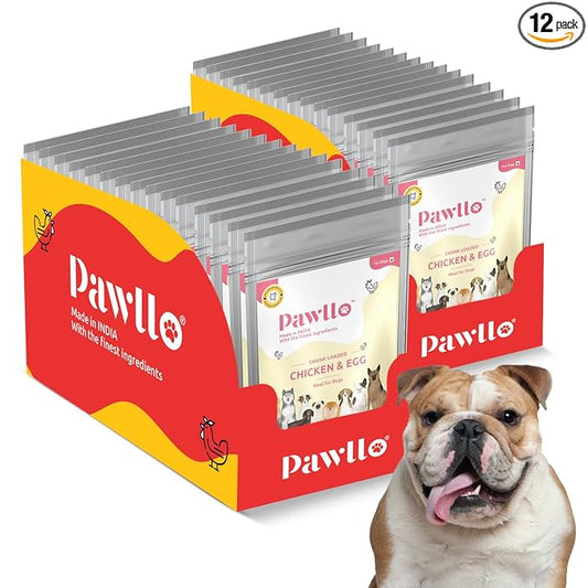 Protein-Rich Chicken & Egg Gravy for Dogs | Pet Nutritious Wet Meal | Puppy & Adult Formula | 70ml Each - Pack of 12 | High Omega-3 for Joint | Delicious Canine Cuisine, Supports Strong Bones