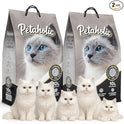 Petaholic Cat Litter (Pack of 2) New Restored Active Carbon for Super Quick Cleaning | Bentonite Clumping Cat Litter with Ultra Odor Control | Safe for Multiple Cats & Kittens (10L + 10L)