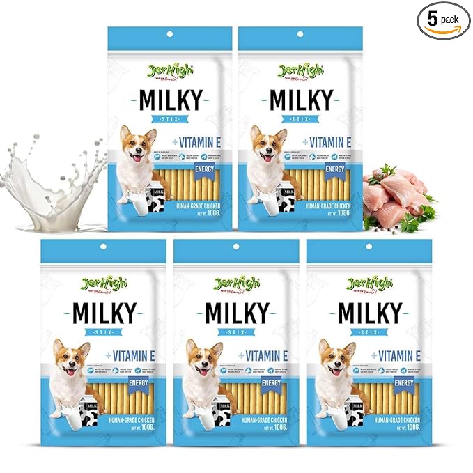 JerHigh Milky Stix, 100 g (Pack of 5)