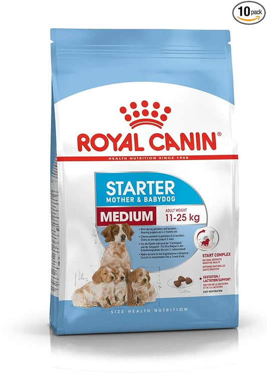 Royal Canin Medium Starter, Mother & Babdog Food, 1 Kg, Dry Food, Supports Complex Natural Defence & digestive health, Provides Gestation/Lactation Support, Supports Easy rehydration
