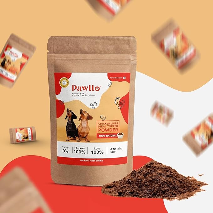 50GM- Pack 1 | Chicken Liver Meal Topper for Dogs & Cats | Natural Pet Supplement | Multivitamin Rich | Supports Joint, Gut, Skin & Heart Health | All Breeds & Life Stages | High Protein Powder