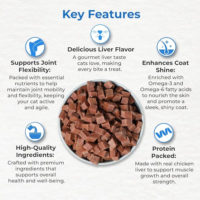 Drools Kitten & Adult Liver Diced, Cat Treats, 35g | Real Chicken Flavour | Rich in Protein | No Artificial Preservatives | Best for Training & Bonding