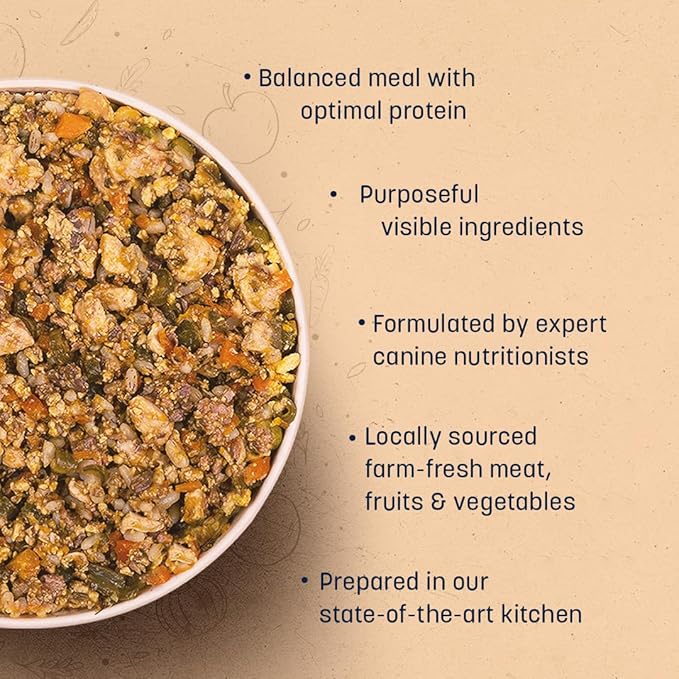 Heads Up For Tails Huft Sara's Wholesome Food - Classic Chicken and Brown Rice Dog Food | No Artificial Flavours Free for All Breeds - 100Gm | Pack of 5, All Life Stages, Gravy