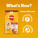 Pedigree Adult Dry Dog Food, Meat & Rice, 3 kg, Contains 37 Essential Nutrients, 100% Complete & Balanced Food for Adult Dogs