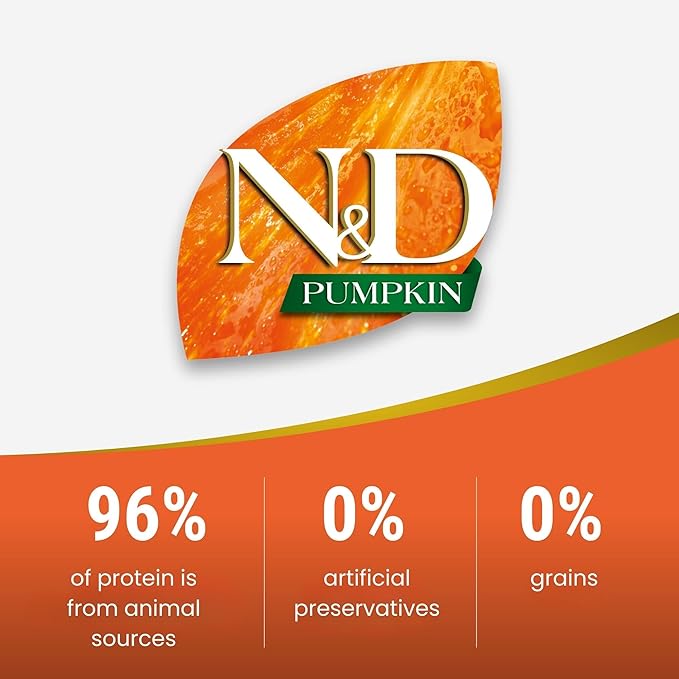 Farmina N&D Pumpkin Puppy Mini Dog Food | Lamb, Blueberry & Pumpkin |Rich in Anti-oxidants| Complete Food for Puppies | 2.5kg | No Artificial Preservatives